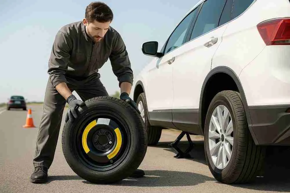 Emergency mobile tyre fitting service